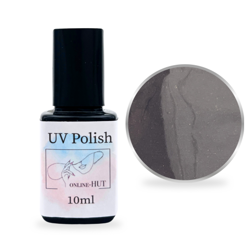 10ml Gel Polish Glitter Golden Dark Grey