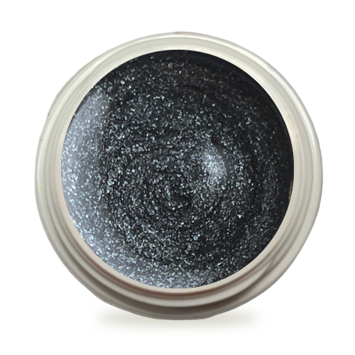 5ml UV Exclusiv Farbgel Schwarz Glitzer Silbereffekt