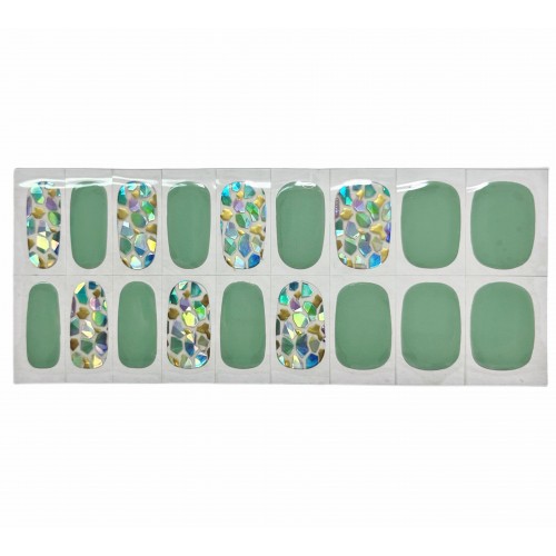 UV Polish Strip - pastell Green - mother of Pearl