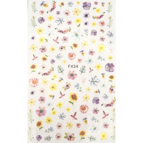 Sticker Flowers - Selbstklebend - XL Bogen 