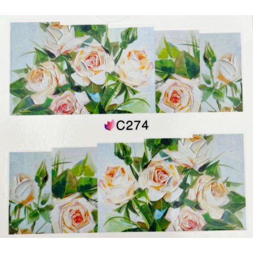 Tattoo-Wraps White Rose C274