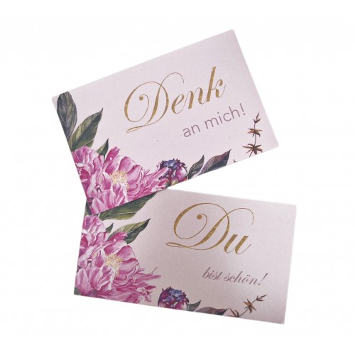 Terminkarte-Bonuskarte Pink Flower SET 