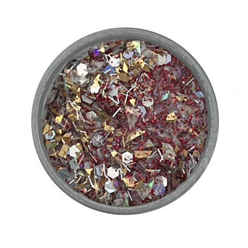 Acryl Puder Farbig Rot Gold Glitzer 3g