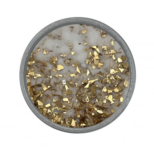 Acryl Puder Farbig Klar Glitzer Gold 3g