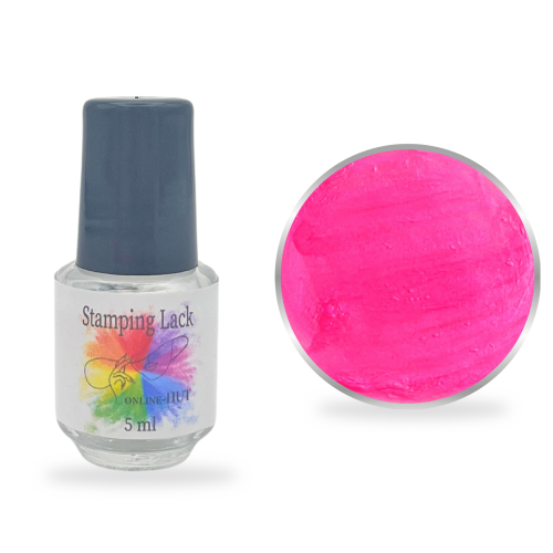 Stamping Lack Neon Pink mit Schimmer
