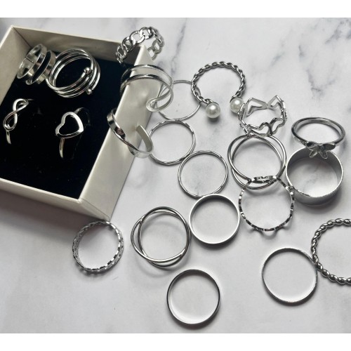 Accessoire Ringe in Silber - 5er oder 10er Set 