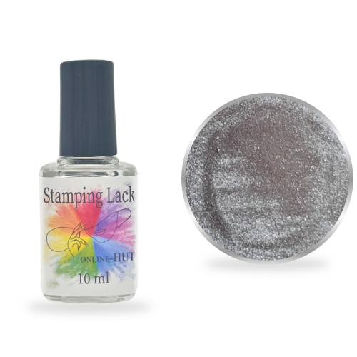 Stamping Lack Anthrazit Glitter