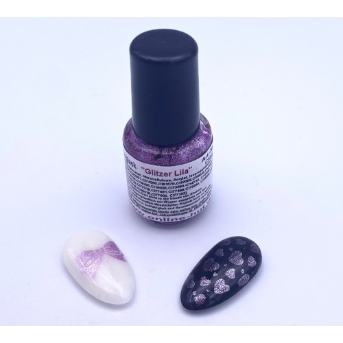 5 ml Stamping Lack Glitzer Lila