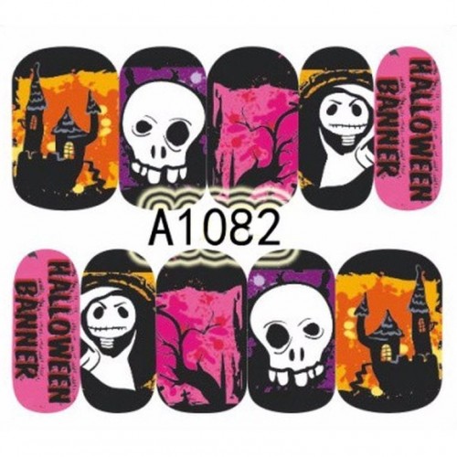 One-Stroke-Sticker/Wraps Wasserlöslich Halloween A-1082