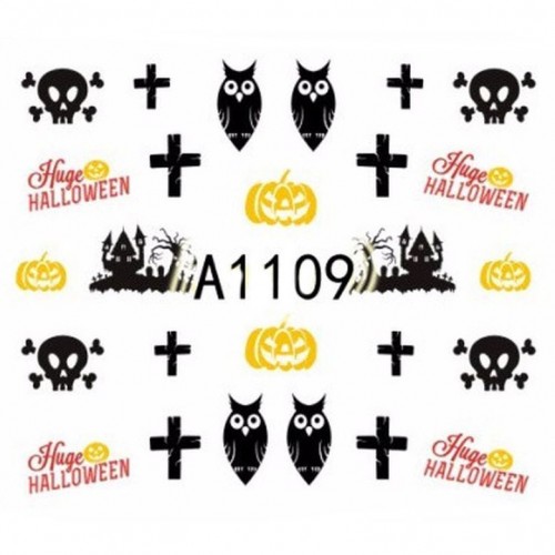 One-Stroke-Sticker/ Wraps Wasserlöslich Halloween A-1109