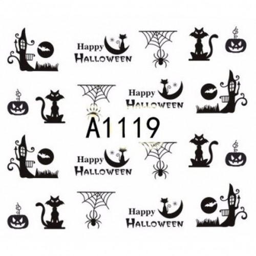 One-Stroke-Sticker/ Wraps Wasserlöslich Halloween A-1119