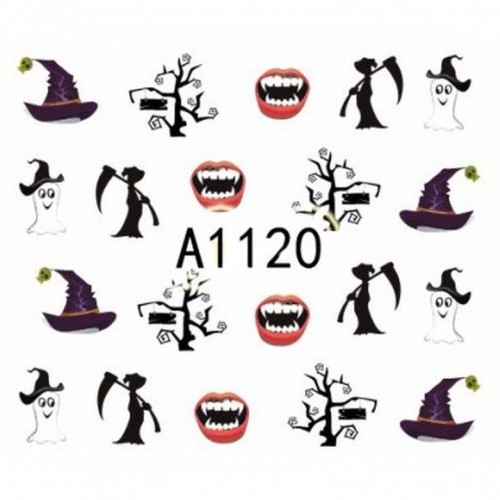One-Stroke-Sticker/ Wraps Wasserlöslich Halloween A-1120