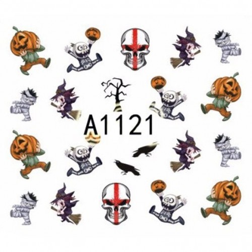 One-Stroke-Sticker/ Wraps Wasserlöslich Halloween A-1121