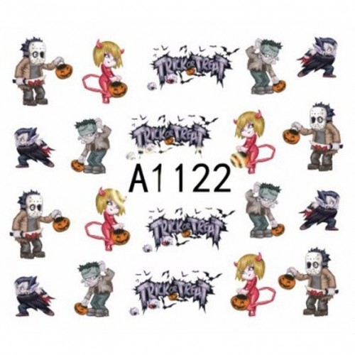 One-Stroke-Sticker/ Wraps Wasserlöslich Halloween A-1122