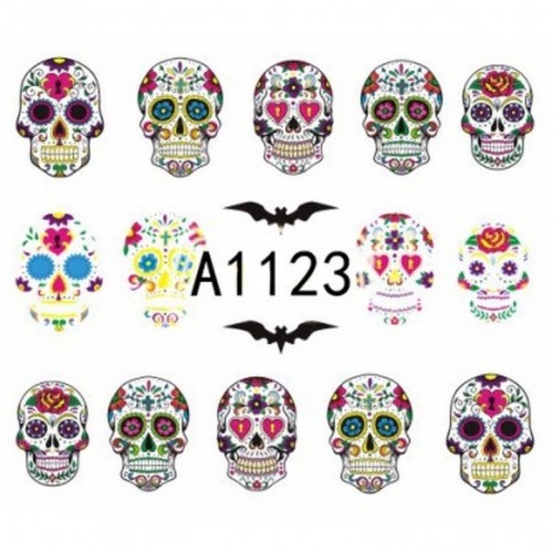 One-Stroke-Sticker/ Wraps Wasserlöslich Halloween A-1123