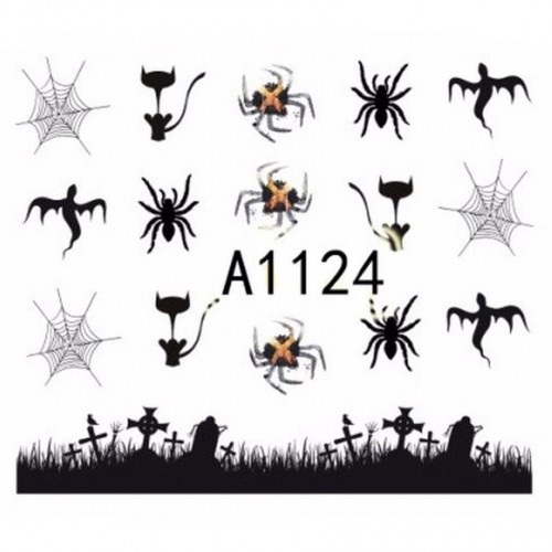 One-Stroke-Sticker/ Wraps Wasserlöslich Halloween A-1124