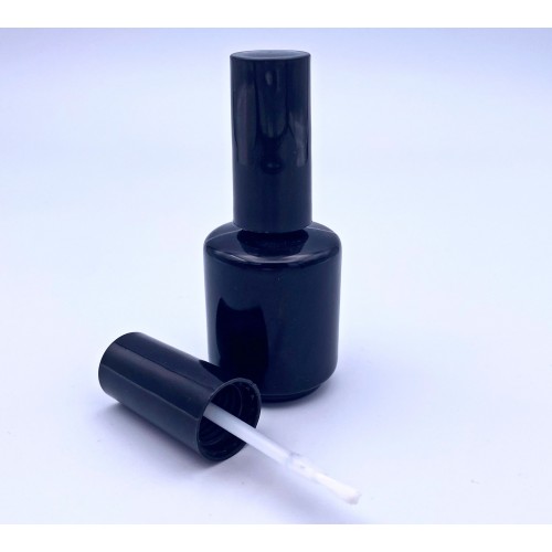 10 x Nagellack Flaschen Schwarz - 15 ml
