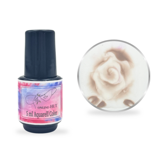5ml Aquarellfarbe Hellbraun in Pinselflasche