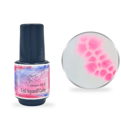 5ml Aquarellfarbe Pink-Gold Metallic in Pinselflasche