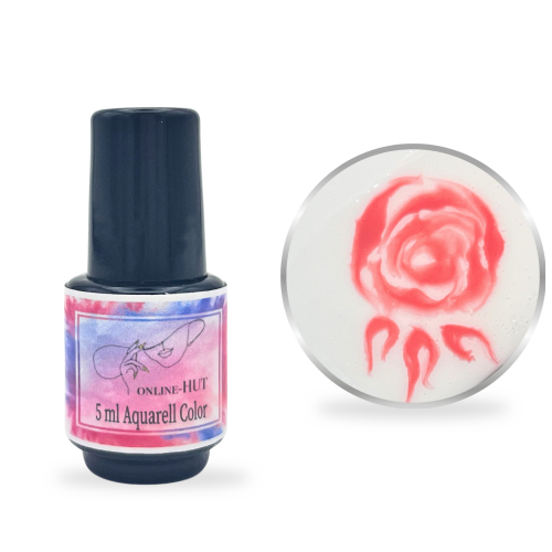 5ml Aquarellfarbe Coral in Pinselflasche