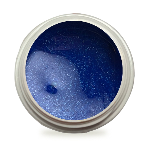 5ml UV Farbgel Blau Glitzer