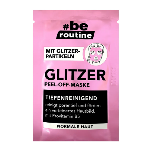 #be routine GLITZER PEEL-OFF-MASKE