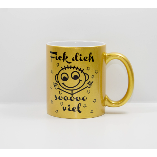 Sprüche Tasse Metallic Gold