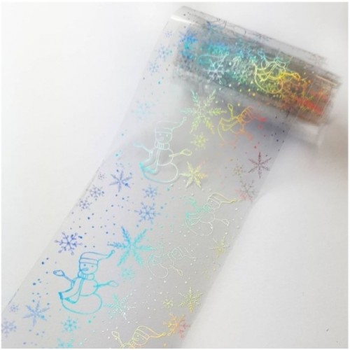 Transferfolie Weihnachten Transparent/Silber-Holo - H038