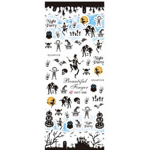 One-Stroke-Sticker/ Wraps Wasserlöslich Halloween HOT-306