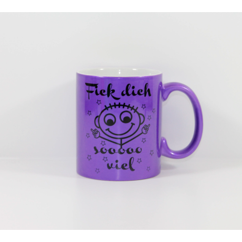 Sprüche Tasse Metallic Lila
