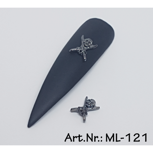 Overlays / 3D Nagelschmuck Totenkopf 2 Stk. Nr. 121