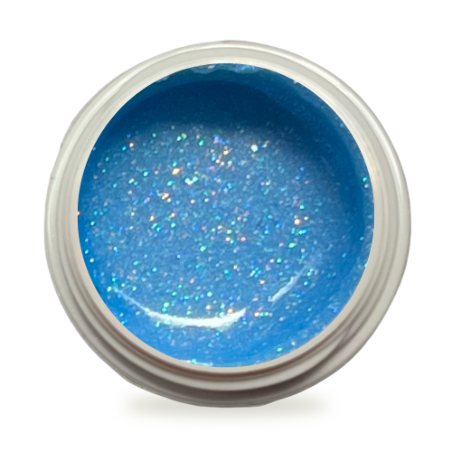 5ml UV Exclusiv Neon-Farbgel Pastell Blau Glitzer