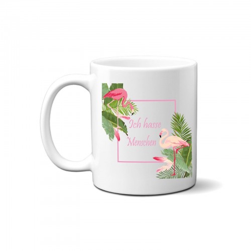 oh-cuptastic-Tasse-Sprüchetasse- ich hasse Menschen - Flamingo