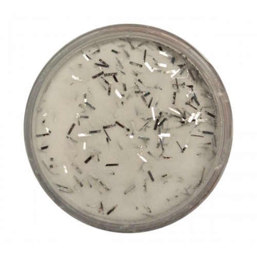 Acryl Puder Farbig Confetti Silver 3g