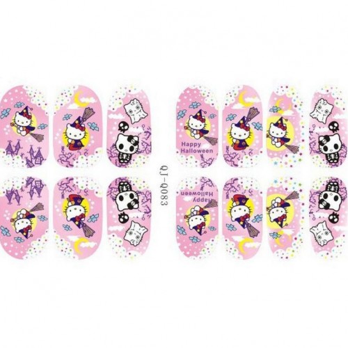 Selbstklebende Nageldesignfolie - Halloween - Q083