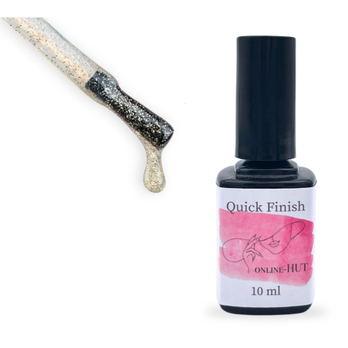 UV Quick Finish Gold Diamond 10 ml in Pinselflasche