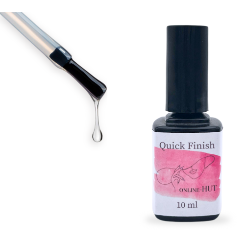 UV Quick Finish Clear in 10ml Pinselflasche