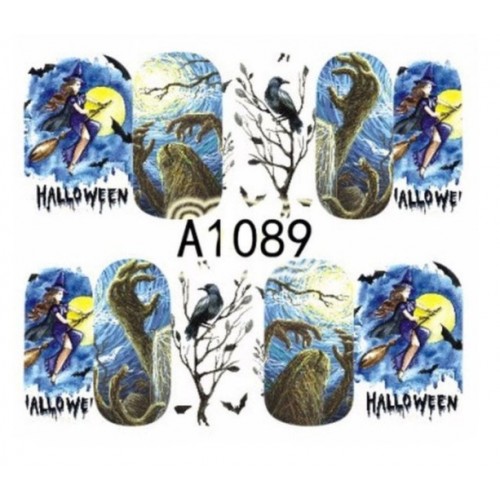 One-Stroke-Sticker/ Wraps Wasserlöslich Halloween A-1089