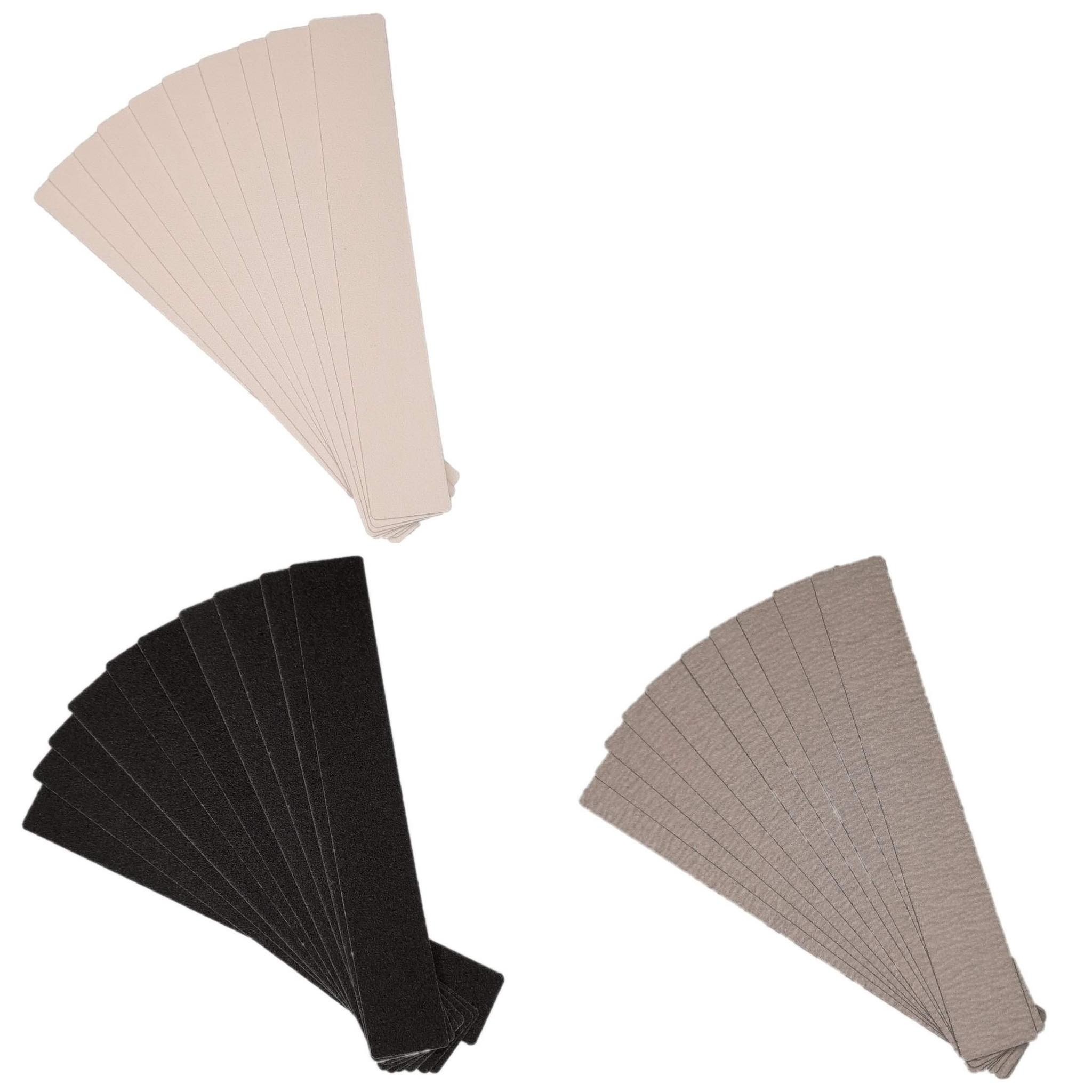 10 Wechselfeilen Extrabreit Weiß, Körnung 180 - Für Naturnägel, Gelnägel & Acrylnägel