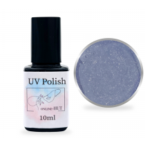 10ml Gel Polish Glitter Golden Grey