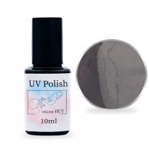 10ml Gel Polish Glitter Golden Dark Grey