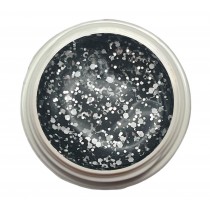 5ml UV Exclusiv Sparkling Glittergel Schwarz-Weiss