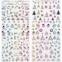 One-Stroke-Sticker - Metallic Christmas 