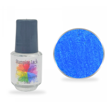 Stamping Lack Blue Glitter