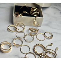 Accessoire Ringe in Gold - 5er oder 10er Set 