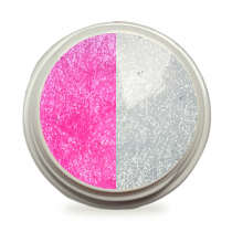 5ml UV Exclusiv Soak Off Farbgel Thermo Farbwechselgel Pink-Weiss-Glitzer