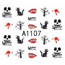 One-Stroke-Sticker/ Wraps Wasserlöslich Halloween A-1107