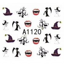 One-Stroke-Sticker/ Wraps Wasserlöslich Halloween A-1120