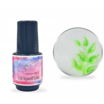 5ml Aquarellfarbe Hellgrün Metallic in Pinselflasche