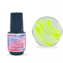 5ml Aquarellfarbe Neon Gelb Metallic in Pinselflasche